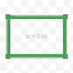 绿色边框简约图片_绿色简约长方形边框