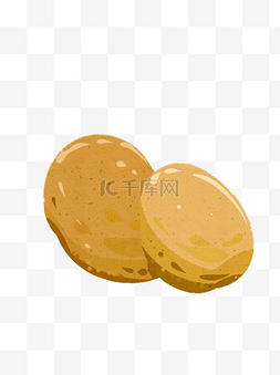 土豆炖粉条图片_土豆手绘蔬菜食物卡通插画元素