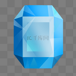 蓝色菱形图片_菱形宝石钻石高清图
