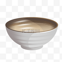 大碗素材图片_陶瓷餐具白色碗插画