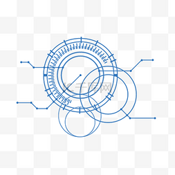 智能科技海报图片_科技感圆形线条贴图