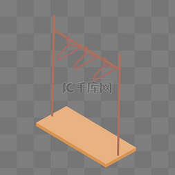 衣架手绘图片_手绘简易晾衣架插画