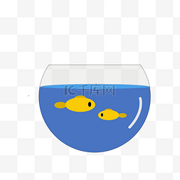 金鱼鱼缸卡通图片_矢量图鱼缸里的金鱼