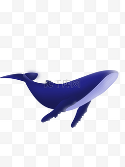 简约手绘鲸鱼装饰元素