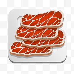 西餐盘子图片_西餐棕色烤肉插图