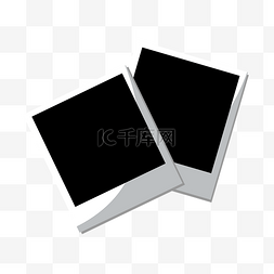 边框黑白边框图片_手绘黑白几何相片纸