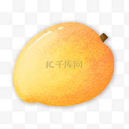 小清新水果手绘淡雅金黄芒果