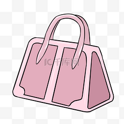 女士粉色包包图片_粉色的女士包包插画