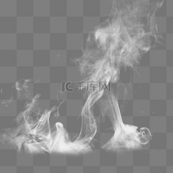 白色立体字样机图片_漂浮的白色烟雾png图