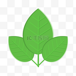 矢量绿色植物叶子图片_创意手绘绿色植物叶子