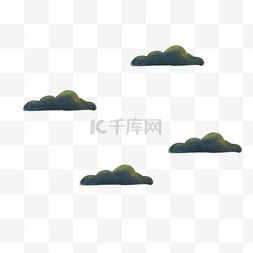 灰色天空图片_手绘灰色天空乌云