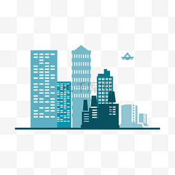 城市建筑效果图图片_矢量手绘城市剪影