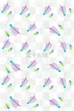 女生图片_背景底纹卡通装饰物羽毛