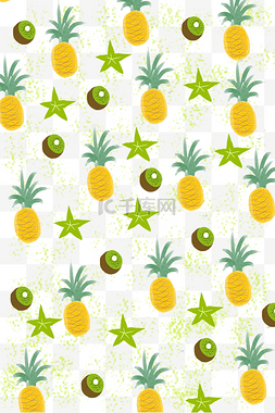 卡通手绘边框图片_黄色的菠萝底纹边框