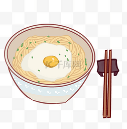 手绘美食插画图片_手绘冬至面美食插画