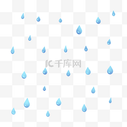 水滴手绘矢量图图片_漂浮雨点