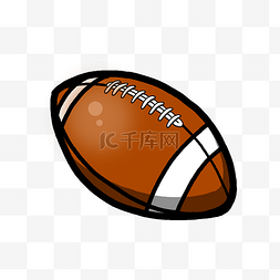 一个球图片_手绘橄榄球运动插画