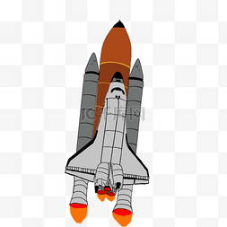 航天日插画图片_世界航天日之手绘火箭