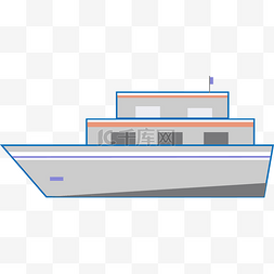 船图片_可爱卡通旅行船矢量图