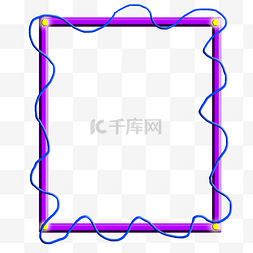 蓝色科技感立体图片_电商立体紫色蓝色科技感装饰方形