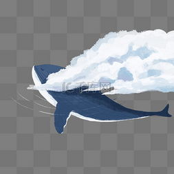 灰色创意海洋鲸鱼元素
