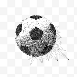 创意手绘足球粒子世界杯足球场