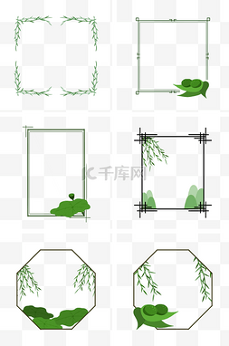 清明节荷叶图片_创意清明节主题边框