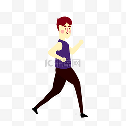 跑步运动健身男生