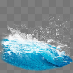 蓝色大海图片_蓝色大海海涛波浪元素