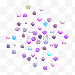 多边形球体球体图片_电商促销装饰彩色球体小元素多边