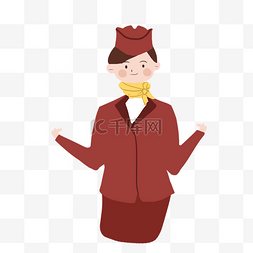 女性红色海报图片_女神节各职业女性空姐
