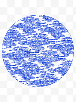 中国传统祥云线条底纹矢量素材图