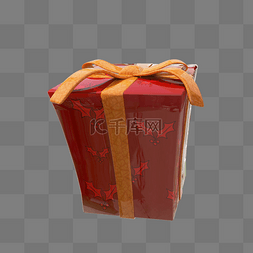 礼盒橙色图片_C4D圣诞节红色礼盒