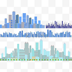 城市建筑图片_通用节日多彩卡通手绘扁平化城市