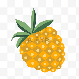水果图片_矢量图黄色的菠萝