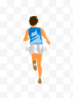 图案彩绘图片_彩绘跑步的人物背影设计