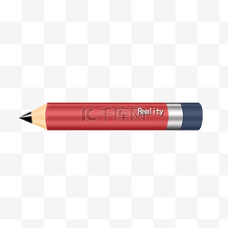 黑色的铅笔图片_手绘红色的铅笔插画