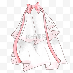 粉色纱纱图片_白色的新娘头饰蝴蝶结