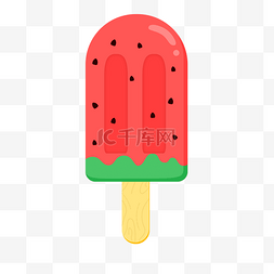 红色的西瓜冰棒 