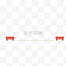 红色凳子装饰卡通分割线