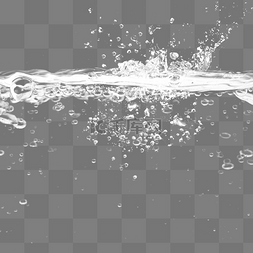 水滴白色图片_溅起的白色水浪元素