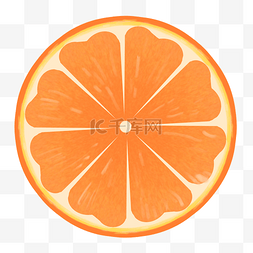 水果半个图片_卡通半个香橙