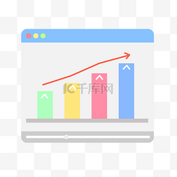 价格走势图图片_简约彩色价格走势矢量图