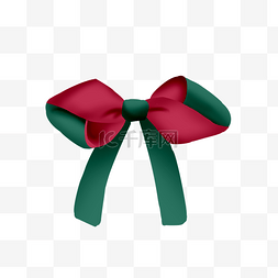 圣诞绿色蝴蝶结图片_红绿色圣诞气氛蝴蝶结