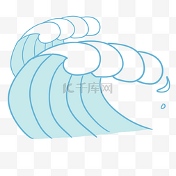 卡通海浪矢量图下载