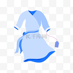 吊牌图片_矢量手绘卡通衣服