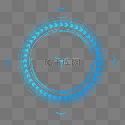 蓝色圆形光效图片_蓝色圆形科技元素