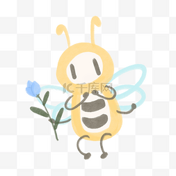 蜜蜂花朵采蜜童话