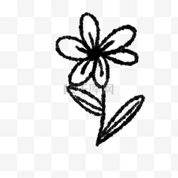 矢量手绘线条花卉装饰图片_手绘简约花卉矢量免抠图