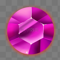紫色圆形钻石石 